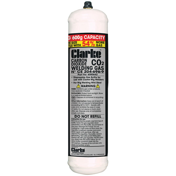Clarke 6000643 CO2 Gas Cylinder (600g)