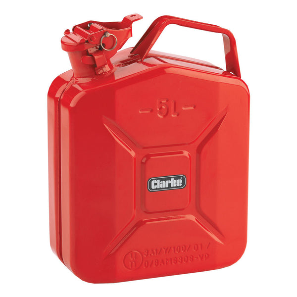 Clarke 7650015 JC5LS 5 Litre Fuel Can (Red)
