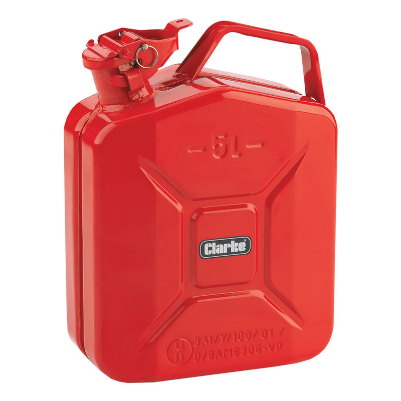 Clarke 7650015 JC5LS 5 Litre Fuel Can (Red)