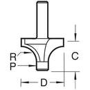 Trend Tools 7E/2X1/4TC Pin Guided Round Over Cutter