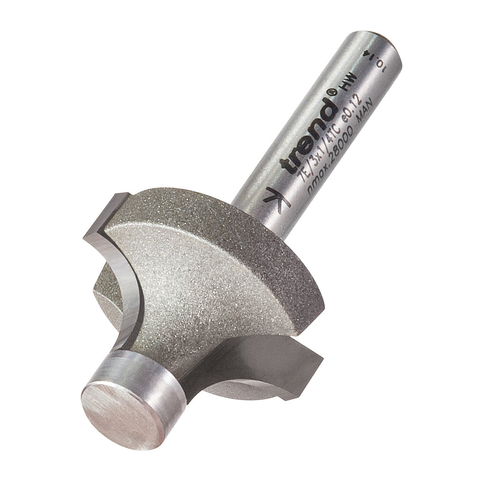 Trend Tools 7E/3X1/4TC Pin Guided Round Over Cutter