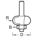 Trend Tools 8/20X1/4TC Bearing Guided Sunk Bead Cutter