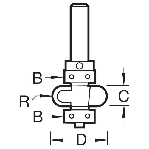 Trend Tools 8/51X1/4TC Double Guided Sunk Bead Cutter