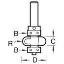 Trend Tools 8/53X1/4TC Double Guided Sunk Bead Cutter