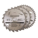Silverline 801292 TCT Circular Saw Blades 20, 24, 40T 3pk