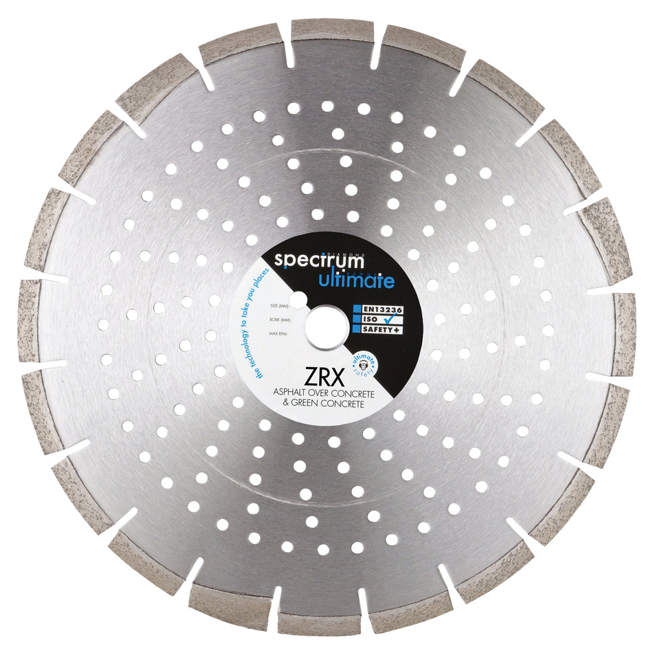 OX Tools OX-ZRX450/25 Spectrum Ultimate Dia Blade - Green Conc / Asph/Conc - 450/25.4mm