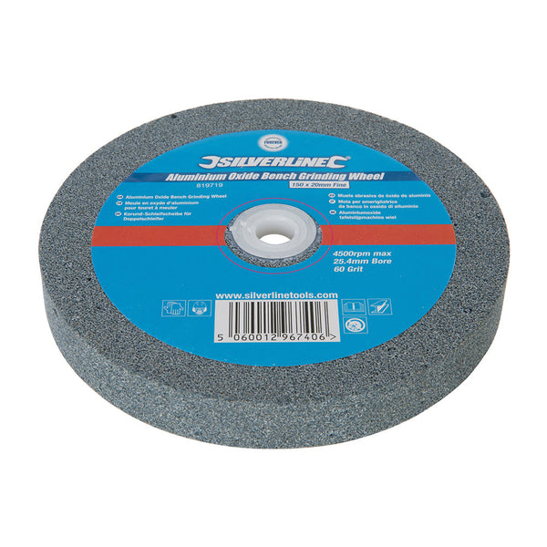 Silverline 819719 Aluminium Oxide Bench Grinding Wheel