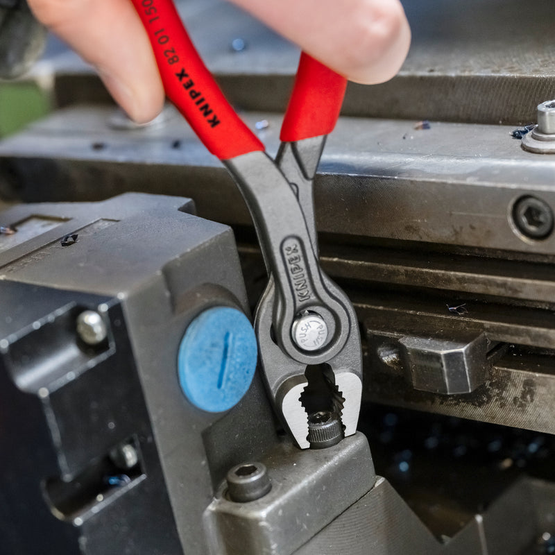 KNIPEX 82 01 150 TwinGrip Front and side gripping plier covered with non-slip plastic grey atramentized 150 mm