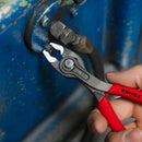 KNIPEX 82 01 150 TwinGrip Front and side gripping plier covered with non-slip plastic grey atramentized 150 mm