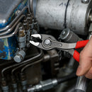 KNIPEX 82 01 150 TwinGrip Front and side gripping plier covered with non-slip plastic grey atramentized 150 mm