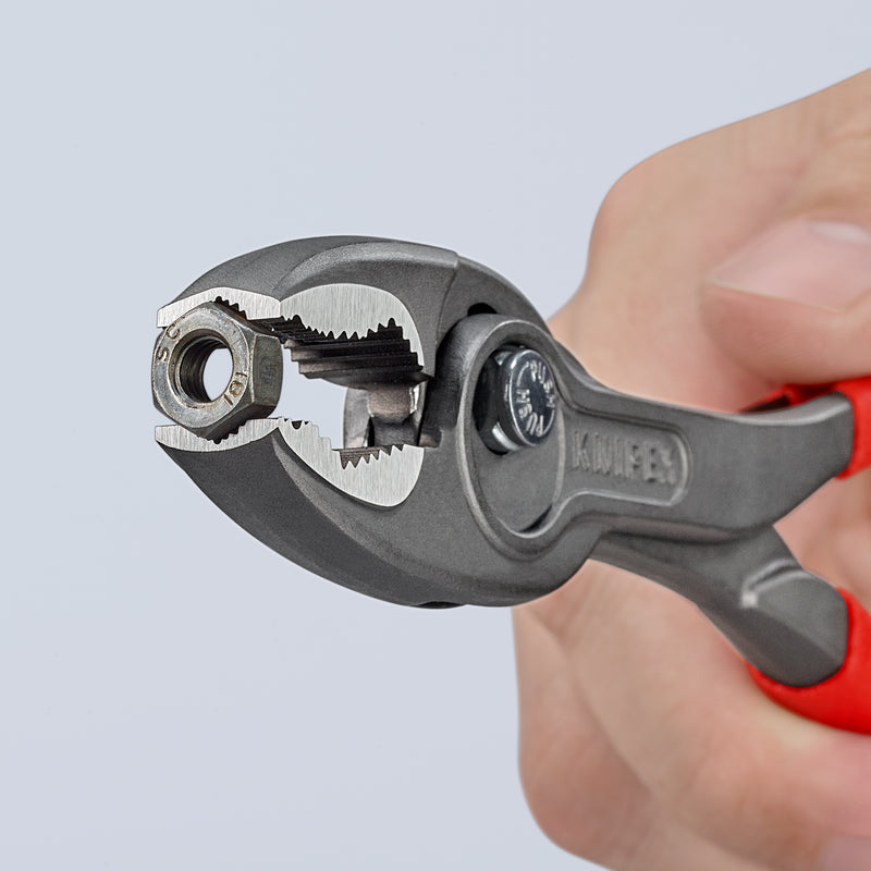 KNIPEX 82 01 250 TwinGrip Front and side gripping plier covered with non-slip plastic grey atramentized 250 mm