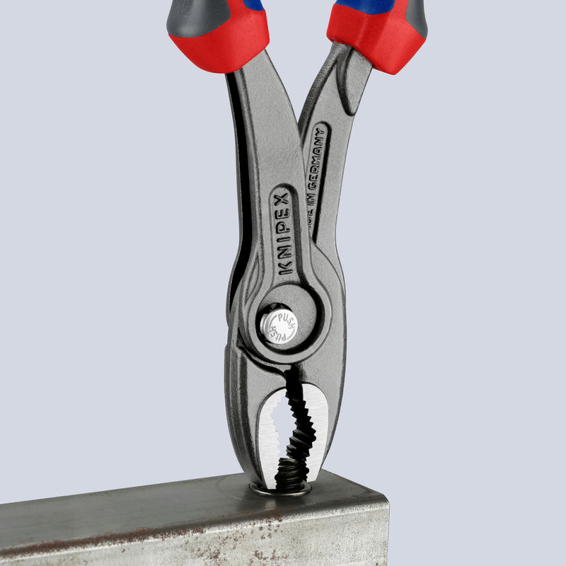 KNIPEX 82 02 200 TwinGrip Front and side gripping plier with multicomponent handles grey atramentized 212 mm