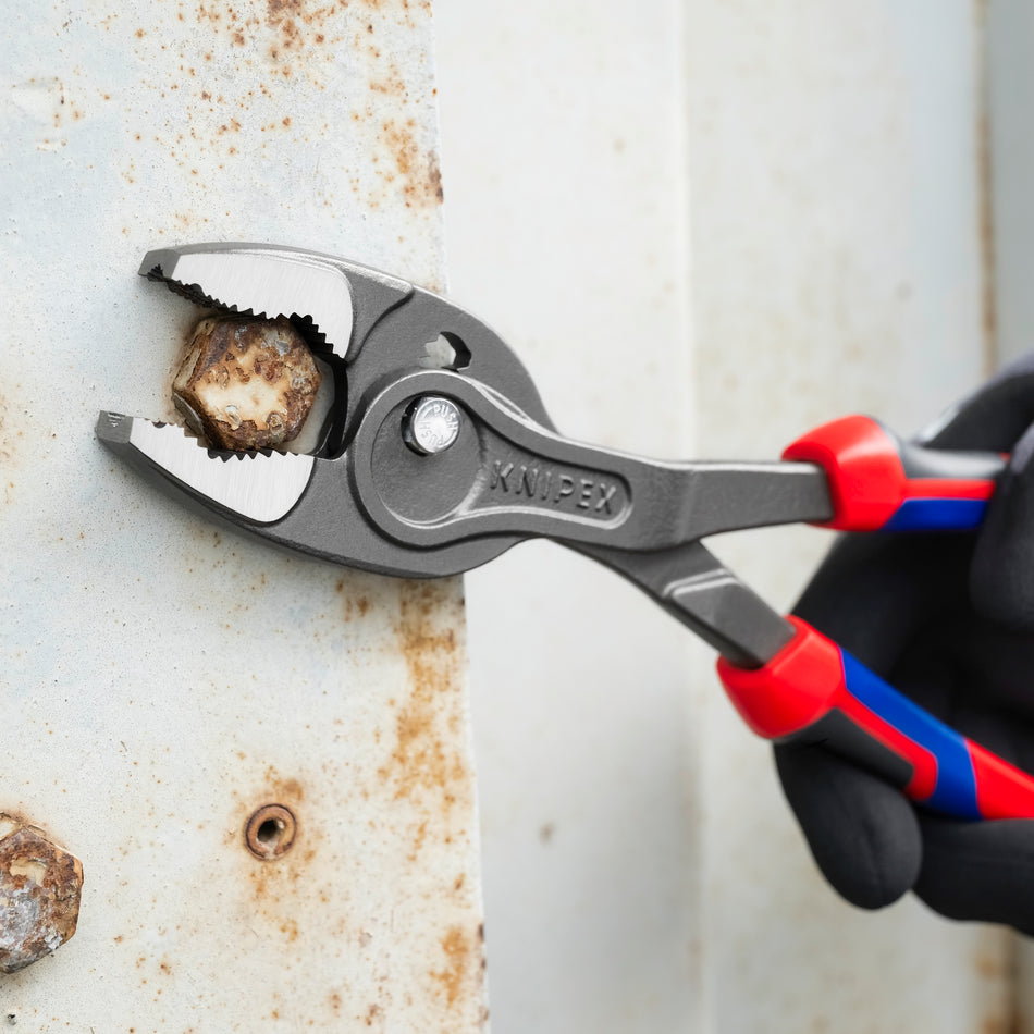 KNIPEX 82 02 250 TwinGrip Front and side gripping plier with comfort handles grey atramentized 250 mm