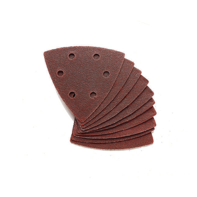 Clarke 6502068 10 Pack of 90mm Delta Triangle Hook and Loop Sanding Sheets Ð 120 Grit