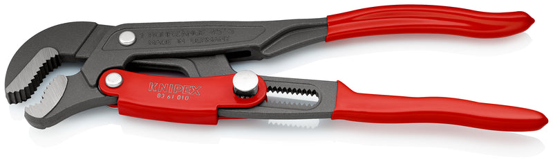 KNIPEX 83 61 010 Pipe Wrench S-Type with fast adjustment plastic coated grey powder-coated 330 mm