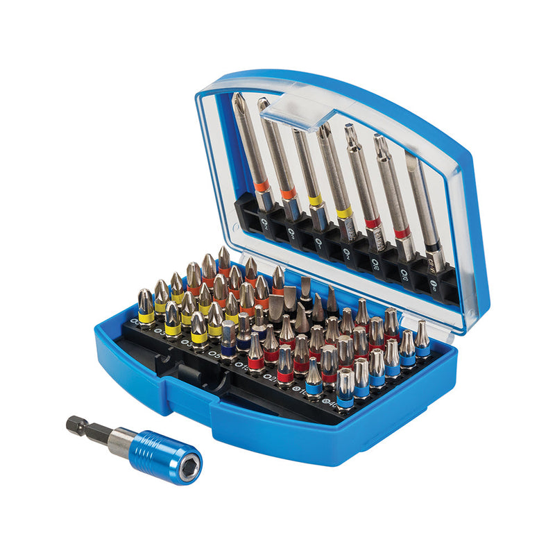 Silverline 846154 Colour-Coded Bit Set 56pce