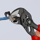 KNIPEX 86 02 180 Pliers Wrench pliers and a wrench in a single tool with multi-component grips grey atramentized 180 mm