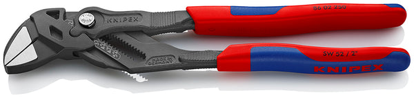 KNIPEX 86 02 250 Pliers Wrenches pliers and a wrench in a single tool with multi-component grips grey atramentized 250 mm