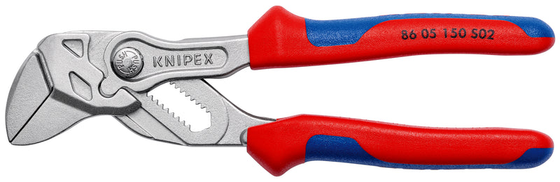 KNIPEX 86 05 150 S02 Pliers Wrench with roughened jaws with multi-component grips chrome-plated 150 mm