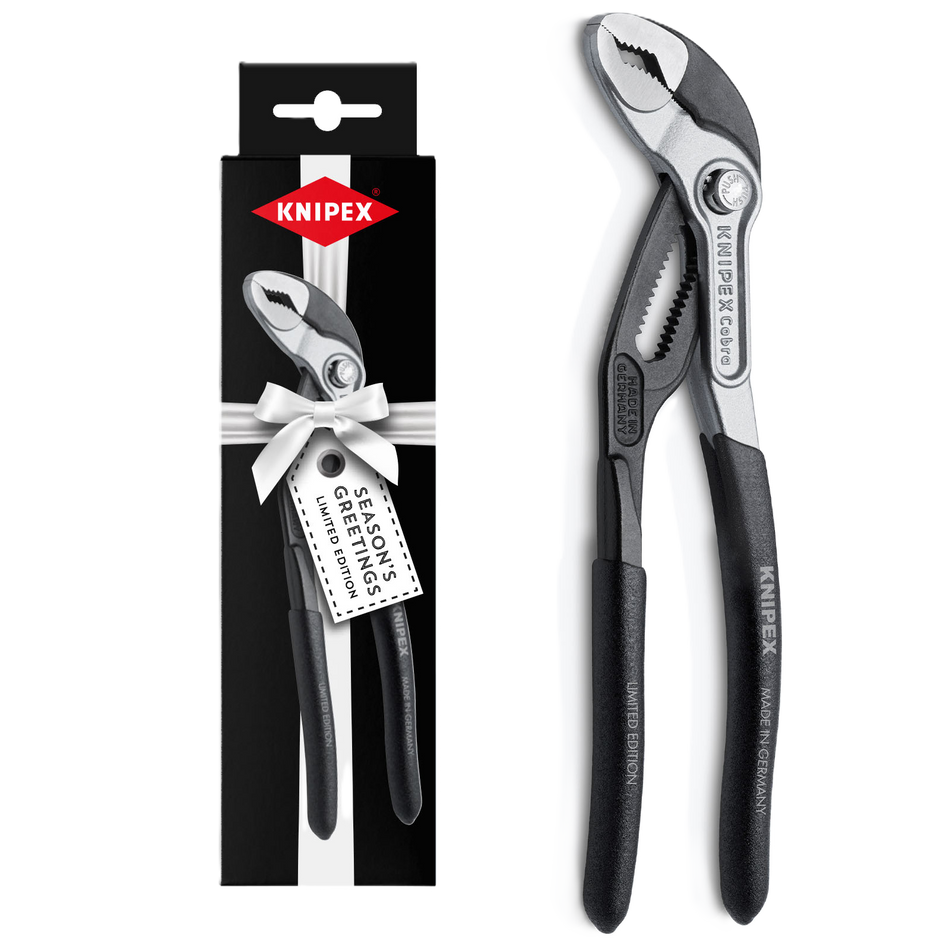 KNIPEX 87 99 180 S02 Cobra Water Pump Pliers Wrench 180mm Christmas Limited Edition Black