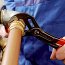 KNIPEX 87 02 250 T CobraÂ¨ High-Tech Water Pump Pliers with multi-component grips, with integrated tether attachment point for a tool tether grey atramentized 250 mm