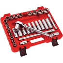Clarke 1700784 PRO378 32 Piece _" Drive Metric Socket Set