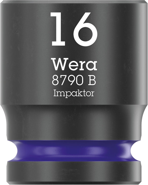 Wera 05005507001 8790 B Impaktor socket with 3/8" drive, 16 x 30 mm
