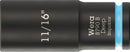 Wera 05005571001 8790 B Impaktor Deep Socket with 3/8" drive, 11/16" x 63 mm