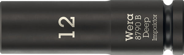 Wera 05005553001 8790 B Impaktor Deep Socket with 3/8" drive, 12 x 63 mm
