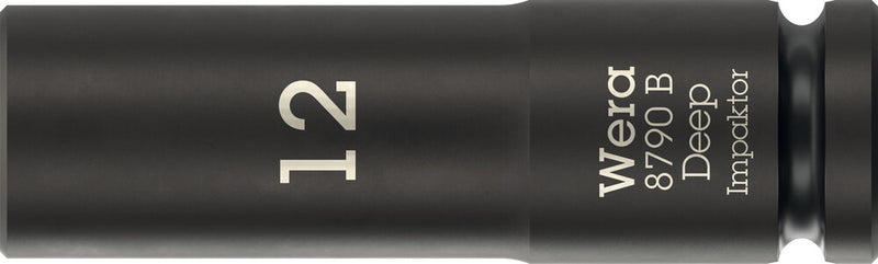 Wera 05005553001 8790 B Impaktor Deep Socket with 3/8" drive, 12 x 63 mm