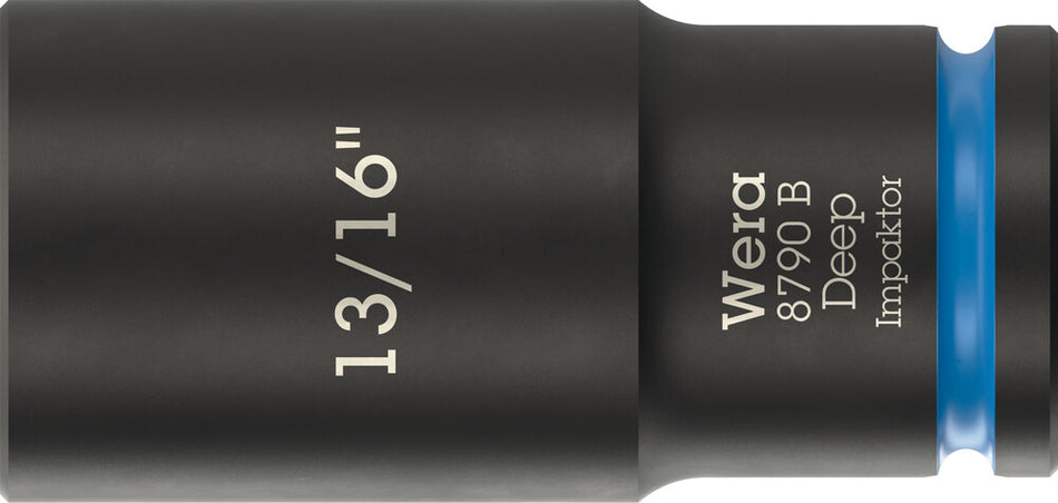 Wera 05005573001 8790 B Impaktor Deep Socket with 3/8" drive, 13/16" x 63 mm