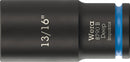 Wera 05005573001 8790 B Impaktor Deep Socket with 3/8" drive, 13/16" x 63 mm