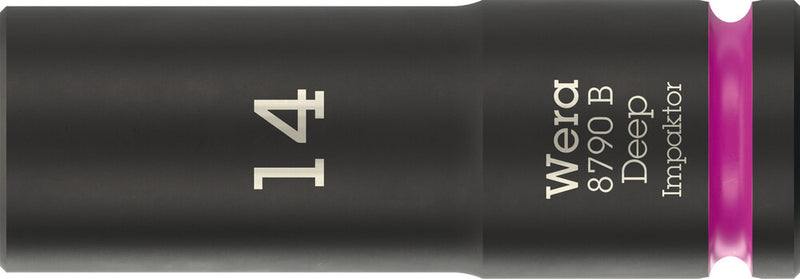 Wera 05005555001 8790 B Impaktor Deep Socket with 3/8" drive, 14 x 63 mm