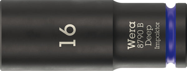 Wera 05005557001 8790 B Impaktor Deep Socket with 3/8" drive, 16 x 63 mm