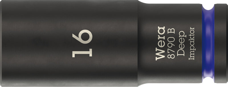 Wera 05005557001 8790 B Impaktor Deep Socket with 3/8" drive, 16 x 63 mm