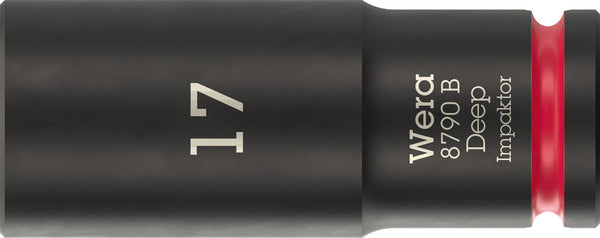 Wera 05005558001 8790 B Impaktor Deep Socket with 3/8" drive, 17 x 63 mm