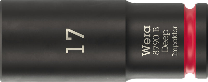 Wera 05005558001 8790 B Impaktor Deep Socket with 3/8" drive, 17 x 63 mm