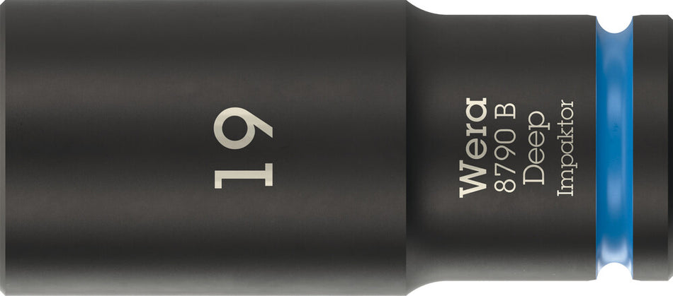 Wera 05005560001 8790 B Impaktor Deep Socket with 3/8" drive, 19 x 63 mm