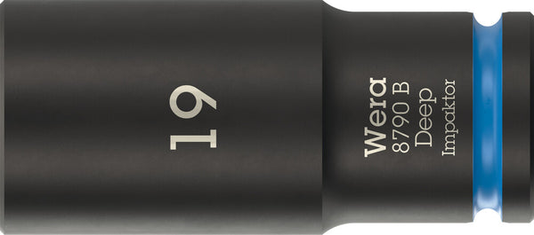 Wera 05005560001 8790 B Impaktor Deep Socket with 3/8" drive, 19 x 63 mm