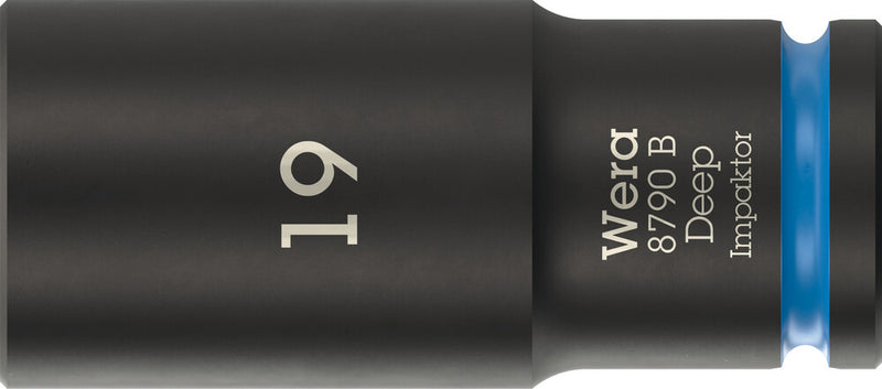 Wera 05005560001 8790 B Impaktor Deep Socket with 3/8" drive, 19 x 63 mm