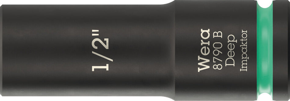 Wera 05005568001 8790 B Impaktor Deep Socket with 3/8" drive, 1/2" x 63 mm