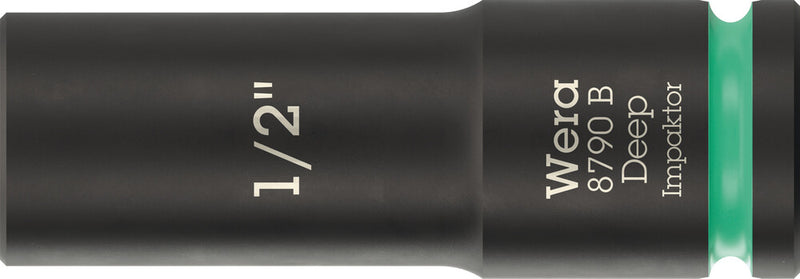 Wera 05005568001 8790 B Impaktor Deep Socket with 3/8" drive, 1/2" x 63 mm