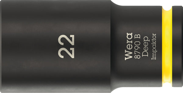 Wera 05005562001 8790 B Impaktor Deep Socket with 3/8" drive, 22 x 63 mm