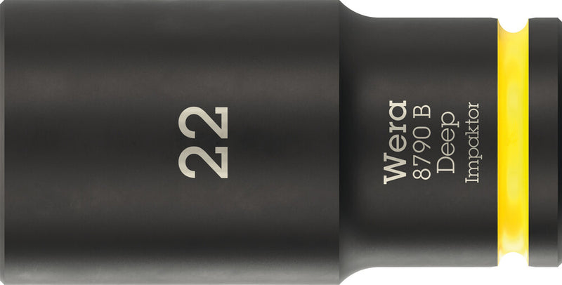 Wera 05005562001 8790 B Impaktor Deep Socket with 3/8" drive, 22 x 63 mm