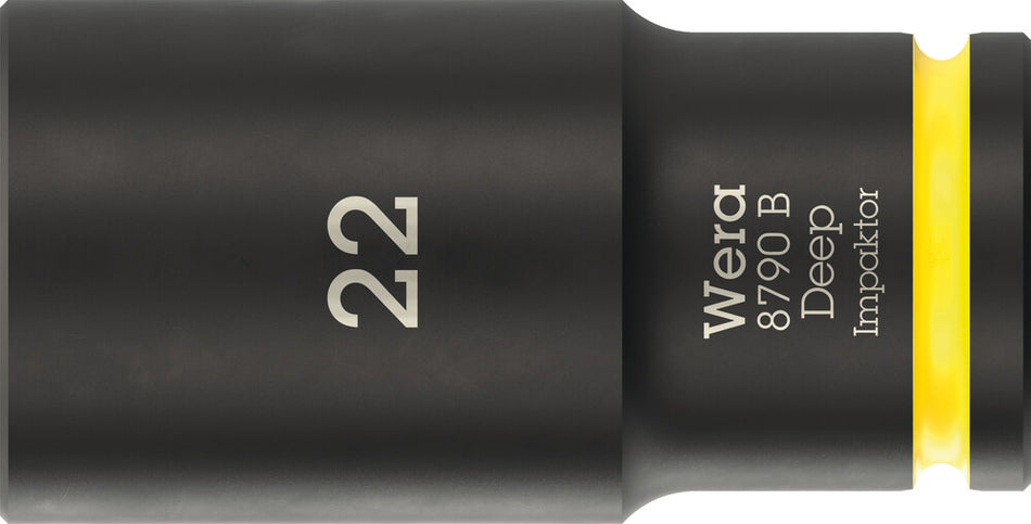 Wera 05005562001 8790 B Impaktor Deep Socket with 3/8" drive, 22 x 63 mm