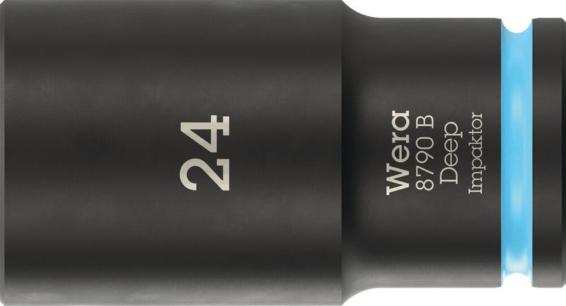 Wera 05005563001 8790 B Impaktor Deep Socket with 3/8" drive, 24 x 63 mm