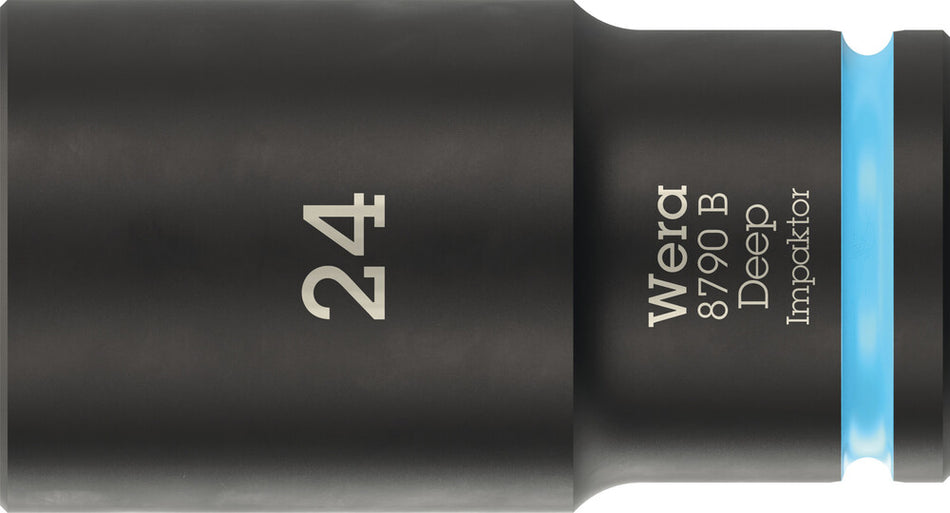 Wera 05005563001 8790 B Impaktor Deep Socket with 3/8" drive, 24 x 63 mm