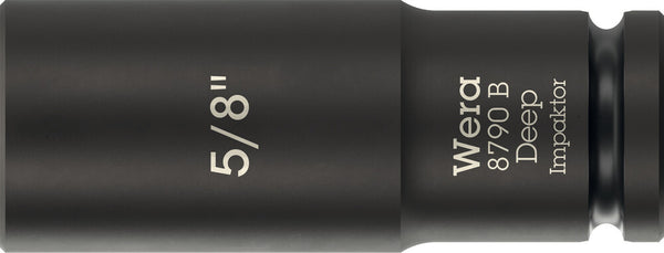 Wera 05005570001 8790 B Impaktor Deep Socket with 3/8" drive, 5/8" x 63 mm