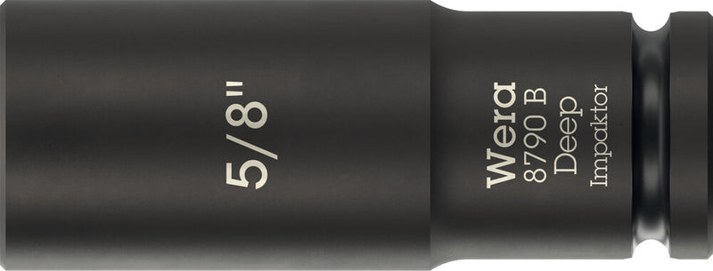 Wera 05005570001 8790 B Impaktor Deep Socket with 3/8" drive, 5/8" x 63 mm