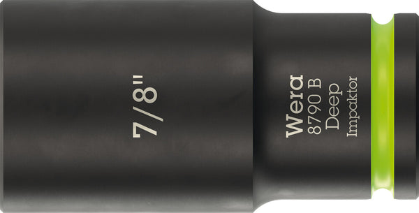 Wera 05005574001 8790 B Impaktor Deep Socket with 3/8" drive, 7/8" x 63 mm